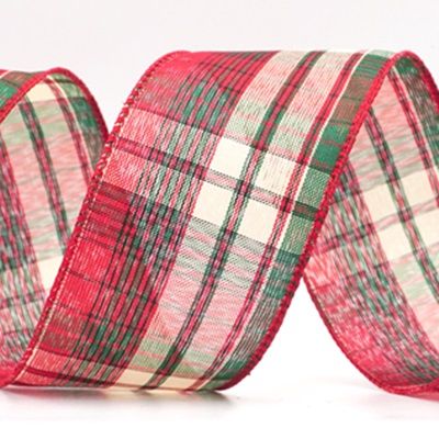 Klassisches Weihnachtsplaid Drahtband_KF9381.KF9382.KF9383