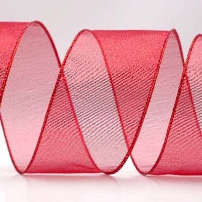Solid Metallic Shine Wired Ribbon_KF9417