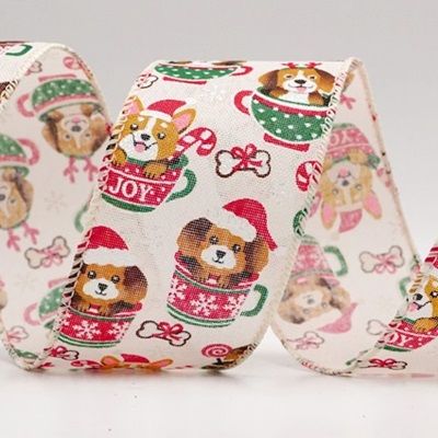 Weihnachts-Wuff-Welpe Drahtband_KF9440