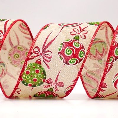 Joulupallot ja nauhat langallinen nauha_KF9459.KF9460