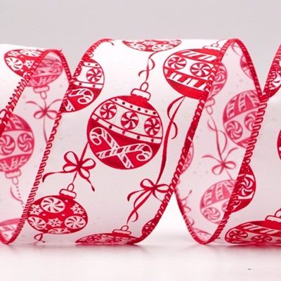 Joulupallot ja nauhat langallinen nauha_KF9460