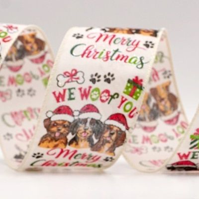 Weihnachts-Wuff-Welpe Drahtband_KF9488