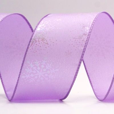 Karácsonyi Fólia Hópehely Drótozott Szalag_KF9492