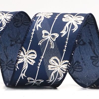 Glitzerndes Metallic-Schleifenmuster Drahtband_KF9501.KF9502.KF9503.KF9504