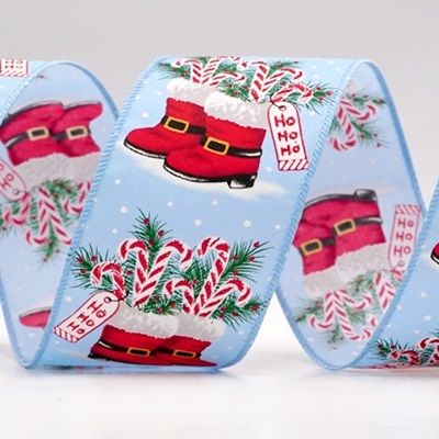 Wstążka z Mikołajem i cukrową laską_KF9517