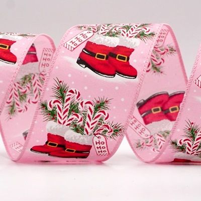 Wstążka z Mikołajem i cukrową laską_KF9517