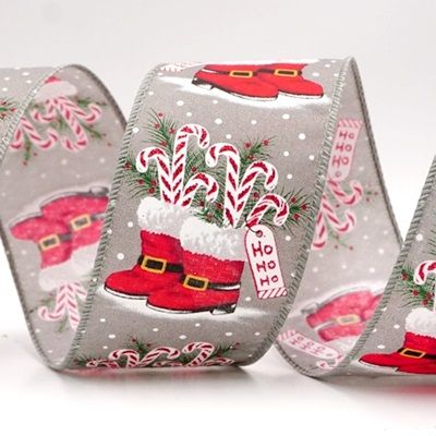 Wstążka z Mikołajem i cukrową laską_KF9517