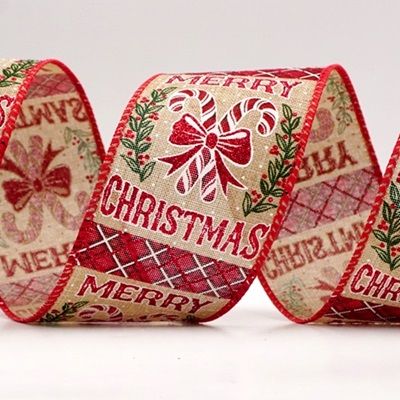 Ruban en fil de fer à bonbon de Noël_KF9523