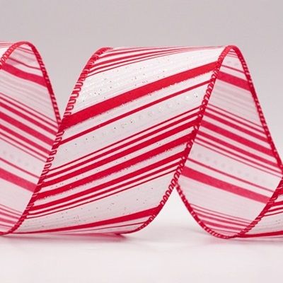 Cinta de Alambre de Rayas Diagonales de Navidad_KF9543.KF9544