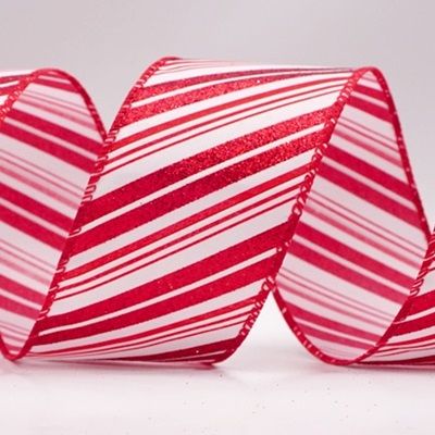Cinta de Alambre de Rayas Diagonales de Navidad_KF9547.KF9548