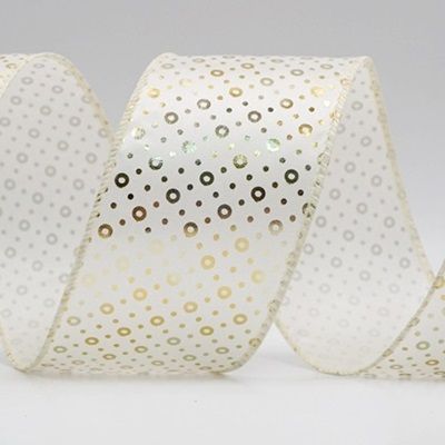 Festive Dots Wired Ribbon_KF9552