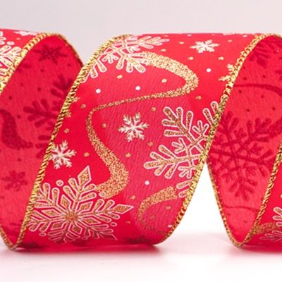 Γυαλιστερές Νιφάδες Χιονιού Χριστουγεννιάτικη Σατέν Ρίγα_KF9557.KF9558.KF9559.KF9560.KF9561.KF9562.KF9563.KF9564