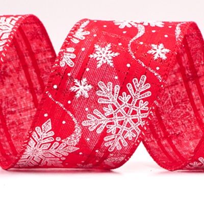 Γυαλιστερές Νιφάδες Χιονιού Χριστουγεννιάτικη Σατέν Ρίγα_KF9557.KF9558.KF9559.KF9560.KF9561.KF9562.KF9563.KF9564