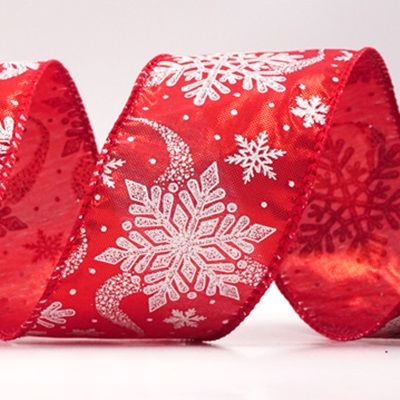 Γυαλιστερές Νιφάδες Χιονιού Χριστουγεννιάτικη Σατέν Ρίγα_KF9557.KF9558.KF9559.KF9560.KF9561.KF9562.KF9563.KF9564