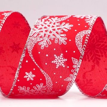 Γυαλιστερές Νιφάδες Χιονιού Χριστουγεννιάτικη Σατέν Ρίγα_KF9557.KF9558.KF9559.KF9560.KF9561.KF9562.KF9563.KF9564