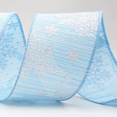 Γυαλιστερές Νιφάδες Χιονιού Χριστουγεννιάτικη Σατέν Ρίγα_KF9557.KF9558.KF9559.KF9560.KF9561.KF9562.KF9563.KF9564