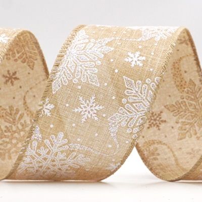 Γυαλιστερές Νιφάδες Χιονιού Χριστουγεννιάτικη Σατέν Ρίγα_KF9557.KF9558.KF9559.KF9560.KF9561.KF9562.KF9563.KF9564