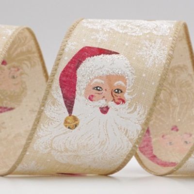 Винтажное лицо Санта-Клауса Рождественская проволочная лента_KF9579.KF9580.KF9581