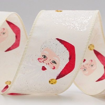 Винтажное лицо Санта-Клауса Рождественская проволочная лента_KF9579.KF9580.KF9581