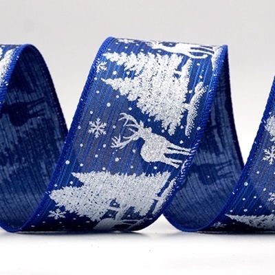 Cinta de Alambre de Ciervos Festivos y Pinos_KF9584