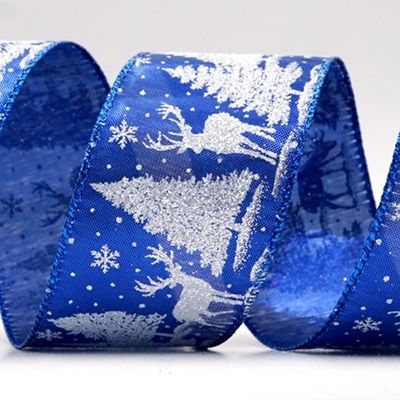 Cinta de Alambre de Ciervos Festivos y Pinos_KF9585