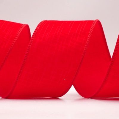 Cinta de Alambre de Diseño de Terciopelo a Cuadros_KF9607