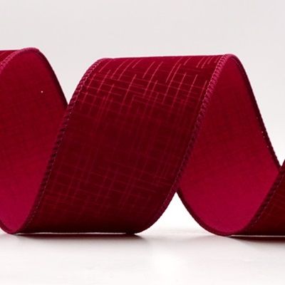 Cinta de Alambre de Diseño de Terciopelo a Cuadros_KF9607