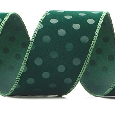 Cinta de Alambre de Terciopelo con Lunares_KF9609