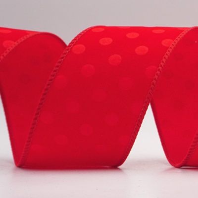 Cinta de Alambre de Terciopelo con Lunares_KF9609