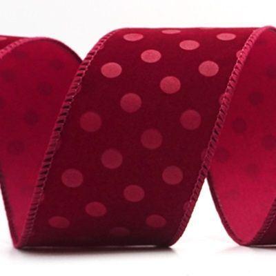 Cinta de Alambre de Terciopelo con Lunares_KF9609