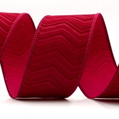 Chevron Velvet Wired Ribbon_KF9613