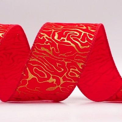 Samt Gold Wirbel Drahtband_KF9616