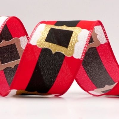 Ruban en fil de fer avec ceinture de Père Noël classique_KF9622