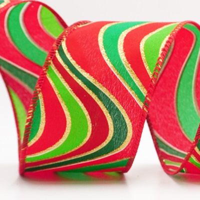 Ruban en fil câblé à vagues colorées_KF9633.KF9634