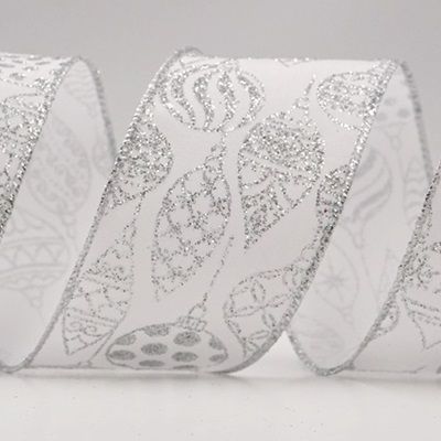 Ruban en fil métallique Glitter Ornament Christmas_KF9643