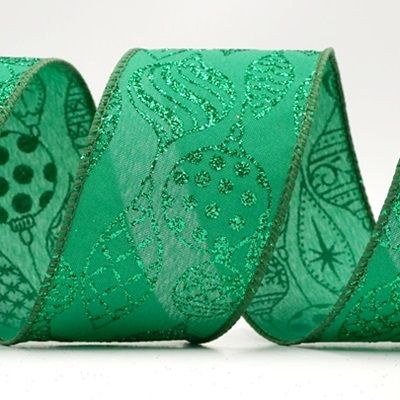 Ruban en fil métallique Glitter Ornament Christmas_KF9645