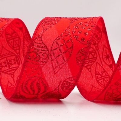 Ruban en fil métallique Glitter Ornament Christmas_KF9645