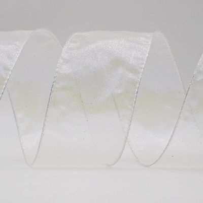 Ruban en fil métallique transparent brillant_KF9655