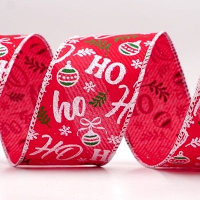 Ho Ho Ho et ruban de décoration de vacances_KF9674.KF9675.KF9676