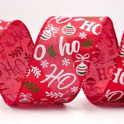 Ho Ho Ho et ruban de décoration de vacances_KF9674.KF9675.KF9676