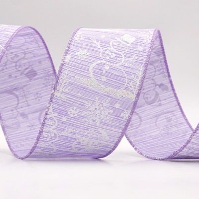 Snowman and Snowflake Shimmer Wired Ribbon_KF9680.KF9681