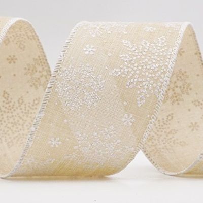 Sparkling Snowflake Winter Wonderland Wired Ribbon_KF9682.KF9683.KF9684.KF9685.KF9686.KF9687.KF9688.KF9689 
