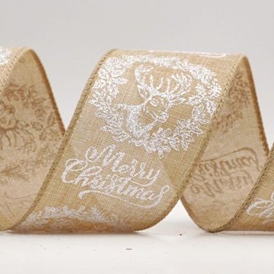 Ruban en fil câblé renne de Noël joyeux_KF9733.KF9734