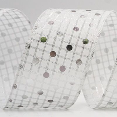 Gold Polka Dots Holiday Wired Ribbon_KF9774.KF9775.KF9776.KF9777.KF9778.KF9779.KF9780.KF9781.KF9782.KF9783.KF9784