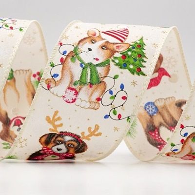 Weihnachts-Wuff-Welpe Drahtband_KF9789.KF9790