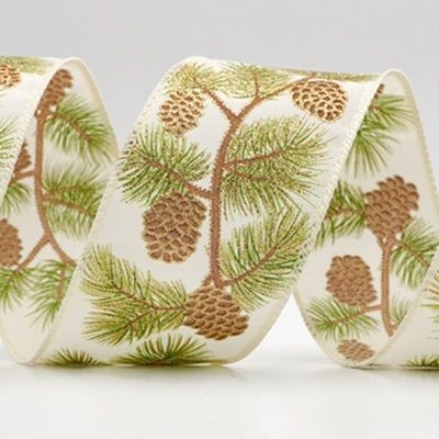 Wstążka druciana Pinecone &amp; Berry Evergreen_KF9797.KF9798