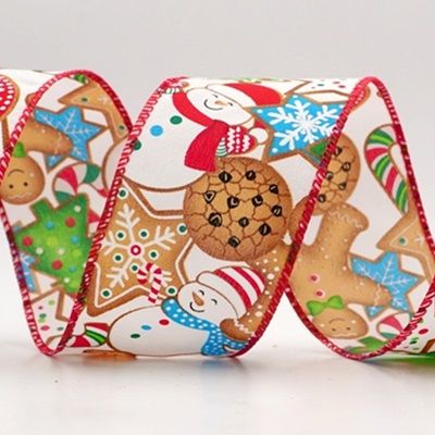 Festive Snowman, Cookie & Candy Wired Ribbon_KF9842