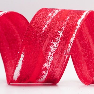 Multicolor Glitter Brushstroke Wired Ribbon_KF9860.KF9861 