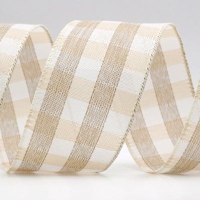 Classic Plaid and Check Wired Ribbon_KF9881