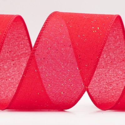 Glitter Solid Colors Wired Ribbon_KF9891 